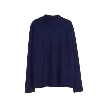 Shop Arela Joan Merino Wool Sweater In Blue In Navy