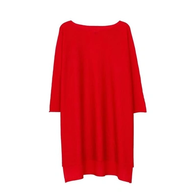 Shop Arela Eelia Merino Wool Tunic In Red In Bright Red