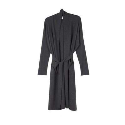 Shop Arela Haru Cashmere Robe In Dark Grey In Dark Melange Grey