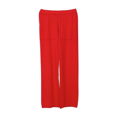 Shop Arela Quinn Cashmere Trousers In Red In Bright Red