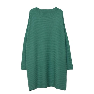 Shop Arela Charlie Cashmere Tunic Dress In Sage Green