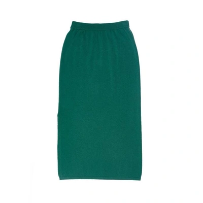 Shop Arela Kelly Cashmere Skirt In Sage Green