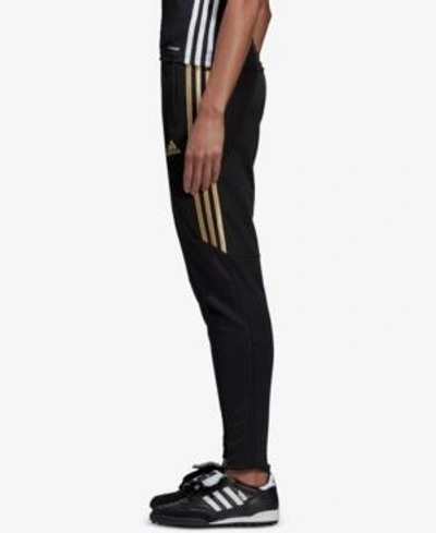 Shop Adidas Originals Adidas Climacool Metallic Tiro Soccer Pants In Black/metallic Gold