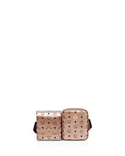 Shop Mcm Stark Belt Bag In Champagne/rose Gold