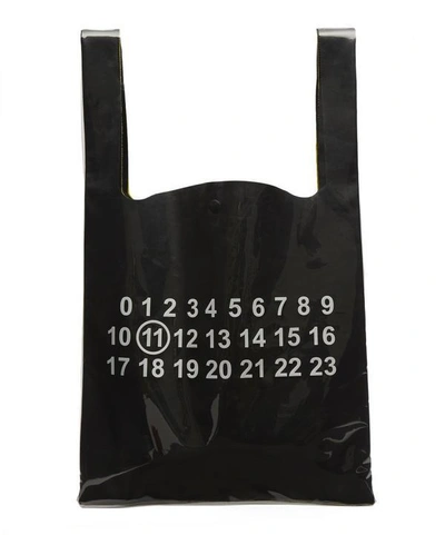 Shop Maison Margiela Logo Shopper Bag In Black