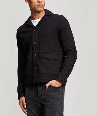 Nn07 Felix Boiled Wool Jacket In Black | ModeSens