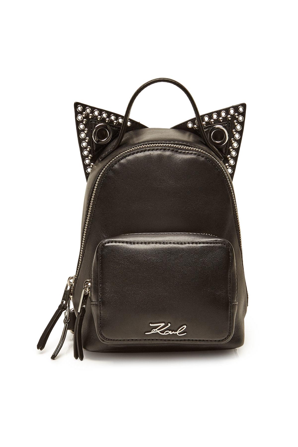 karl lagerfeld leather backpack