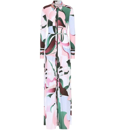 Shop Emilio Pucci Printed Silk Maxi Dress In Multicoloured