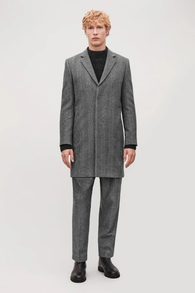Shop Cos Tailored Coat In Grey
