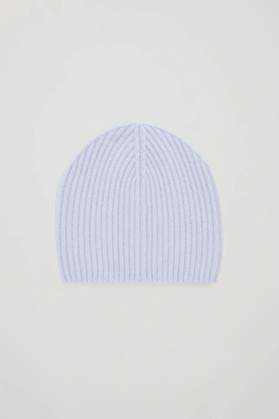 Shop Cos Ribbed Cashmere Hat In Lavender