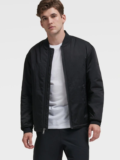 Shop Donna Karan Nylon Bomber Jacket In Black