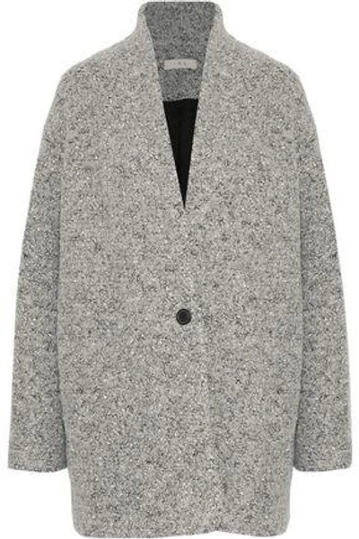 Shop Iro Woman Bouclé-tweed Coat Gray