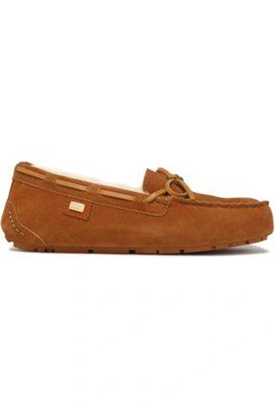 Shop Australia Luxe Collective Shearling Moccasins In Camel