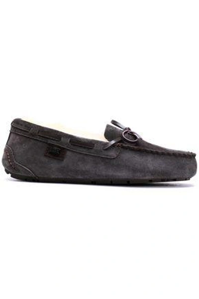 Shop Australia Luxe Collective Shearling Moccasins In Chocolate