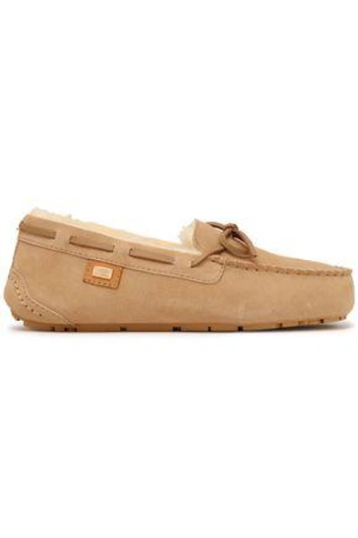 Shop Australia Luxe Collective Shearling Moccasins In Cream