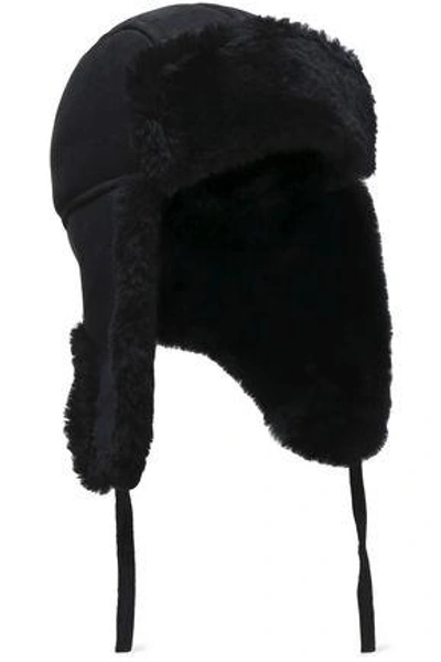 Shop Australia Luxe Collective Woman Shearling Trapper Hat Black