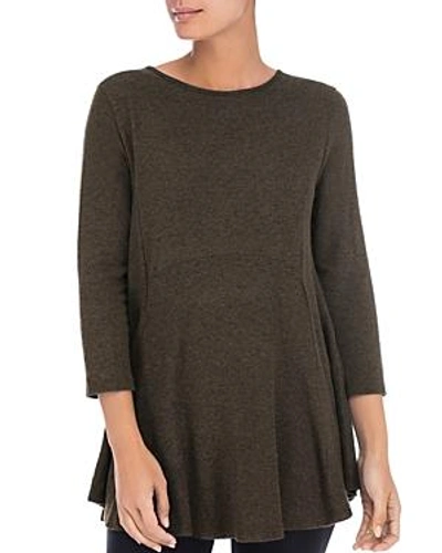 Shop B Collection By Bobeau Brushed Tunic Top In Military Olive