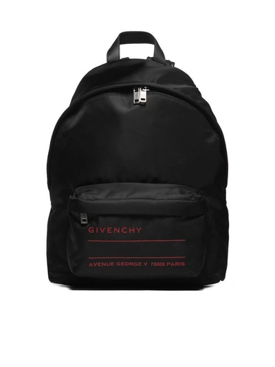 Shop Givenchy Logo Zip Backpack In Black