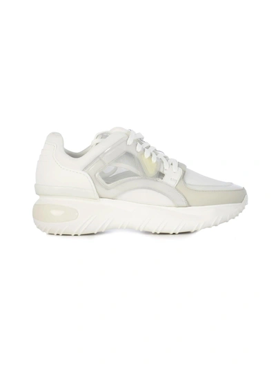 Shop Fendi Platform Sole Sneakers In White