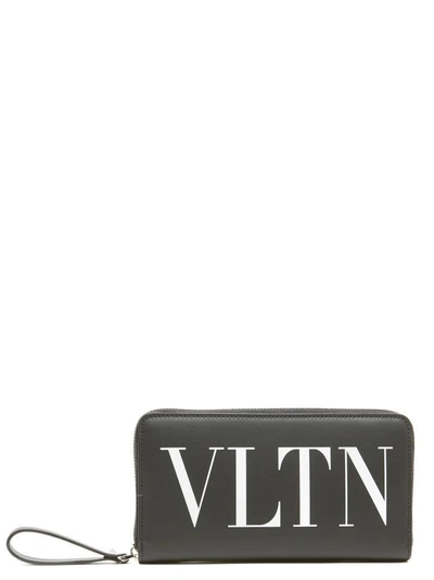 Shop Valentino Garavani Vltn Zip Wallet In Black