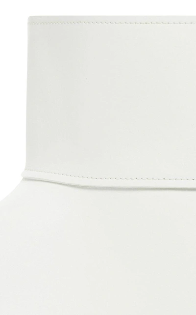 Shop Loewe Obi Leather Belt  In White