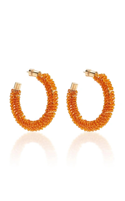 Shop Jacquemus Les Creoles Brila Earrings In Orange