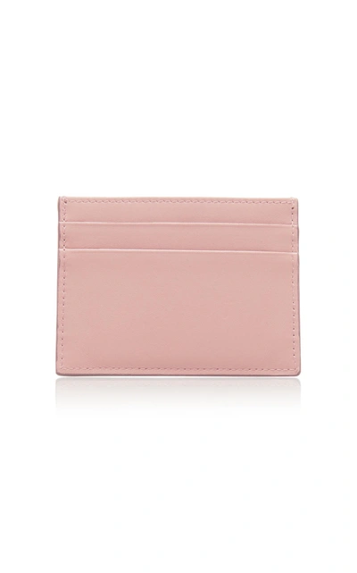 Shop Dolce & Gabbana Embellished Leather Cardholder In Pink
