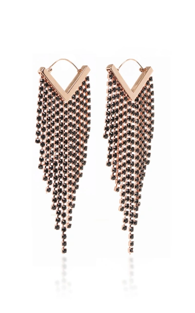 Shop Isabel Marant Freak Out Crystal Earrings In Black