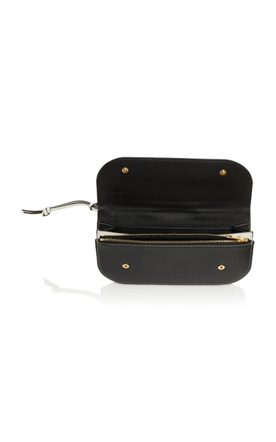Shop Loewe Gate Two-tone Leather Wallet In Black/white