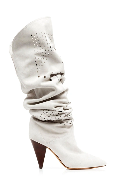 Shop Isabel Marant Lyde Boots In White