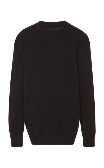 Shop Dolce & Gabbana Dg Family Cashmere-blend Sweater In Black