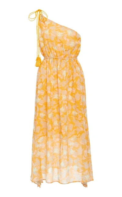 Shop A Peace Treaty Yuna One Shoulder Dress In Yellow