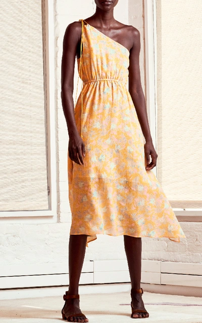 Shop A Peace Treaty Yuna One Shoulder Dress In Yellow