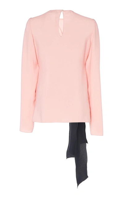 Shop N°21 N&deg;21 Cilly Ruched Crepe De Chine Top In Pink