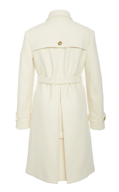 Shop Red Valentino Double Breasted Trench Coat In White