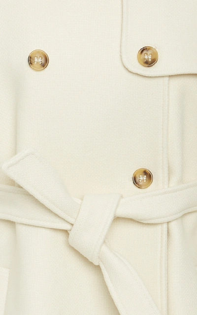 Shop Red Valentino Double Breasted Trench Coat In White