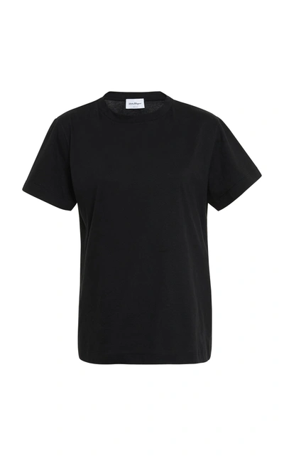 Shop Ferragamo Cotton Jersey Short Sleeves T-shirt With Signature Pin In Black