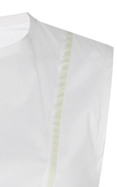 Shop Marni Sleeveless Silk-blend Dress In White