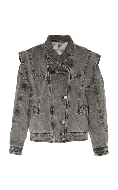 Isabel Marant Rany Reversible Detachable-sleeve Denim Jacket In Grey |  ModeSens