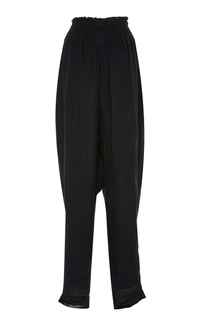 Shop Isabel Marant Geverson Linen Harem Pants In Black