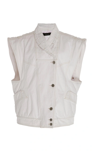 Regeringsforordning evaluerbare Grape Isabel Marant Rany Reversible Detachable-sleeve Denim Jacket In White |  ModeSens