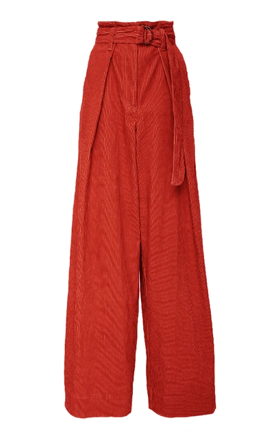 Shop Ulla Johnson Rhodes Corduroy Trouser In Red