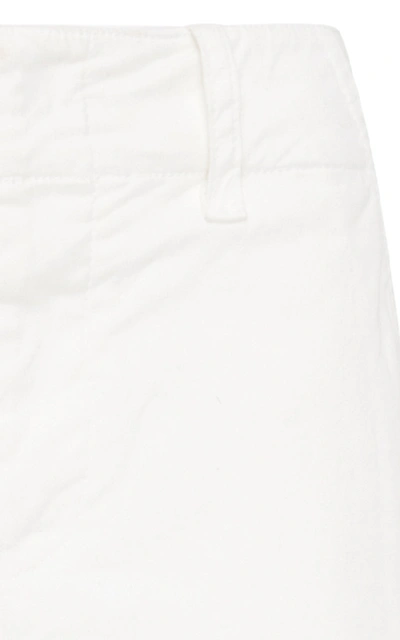 Shop Nili Lotan Irene Brushed Twill Pant In White