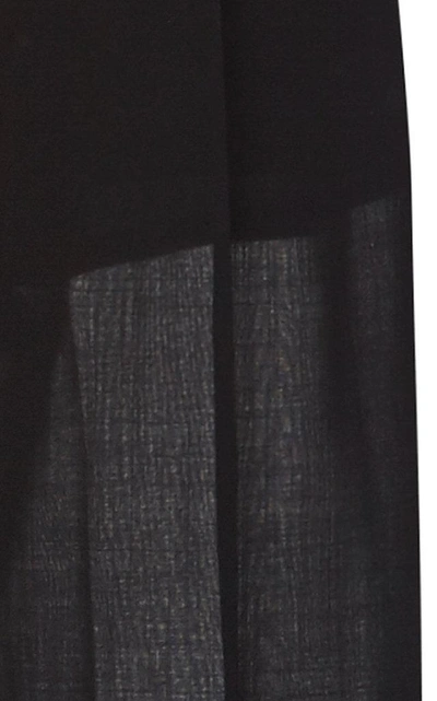 Shop Maison Margiela Low-rise Wool-blend Cropped Pants In Black