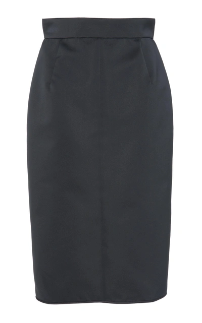 Shop N°21 N&deg;21 Lidia Fitted Duchess Satin Skirt In Black