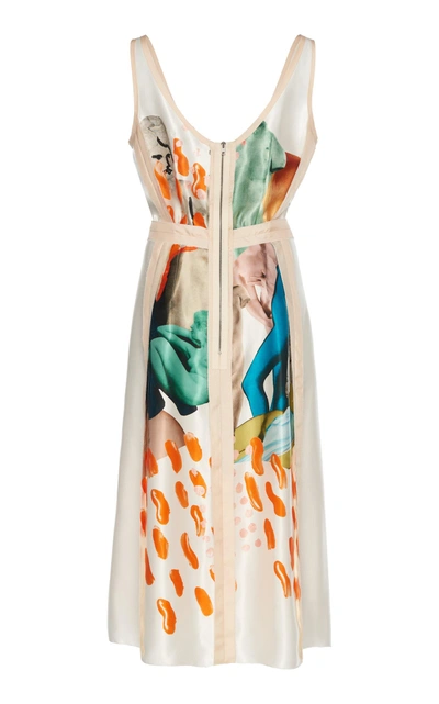 Shop Marni Printed Silk-blend Dress
