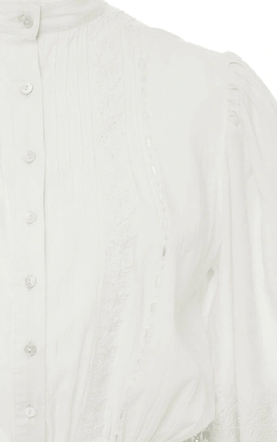 Shop Loveshackfancy Lorelei Mini Dress In White