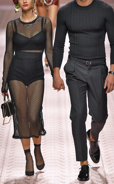Shop Dolce & Gabbana Jacquard Mini Shorts In Black