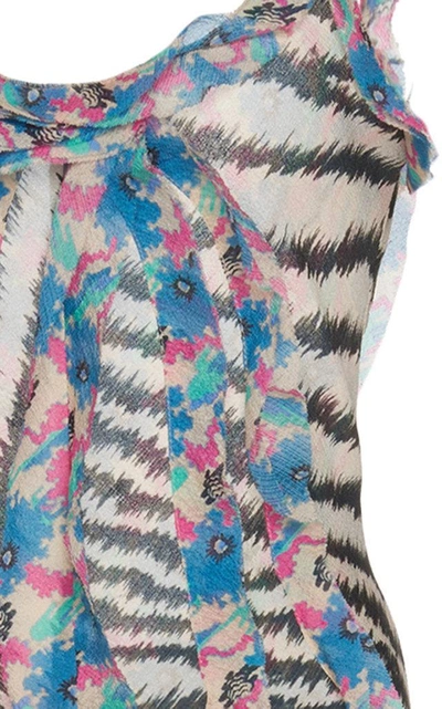 Shop Etro Zebra-print Silk Maxi Dress In Animal