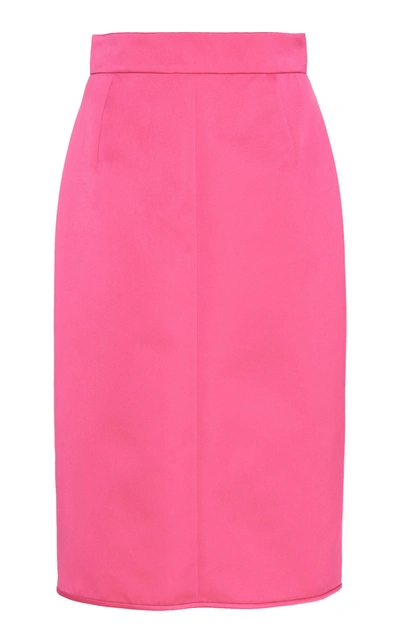 Shop N°21 Lidia Fitted Duchess Satin Skirt In Pink